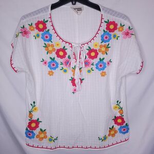 Savanna Jane White Embellished Puff Sleeve Blouse